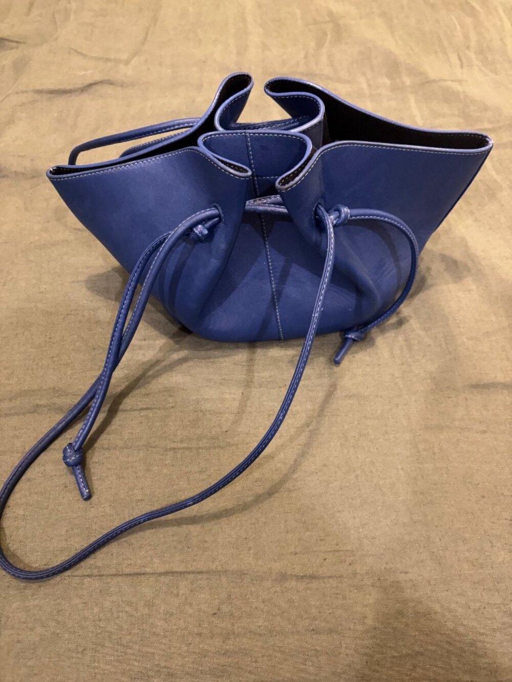 Yuzefi Mochi Blue Leather Tote Bag – Older Version Designer Handbag
